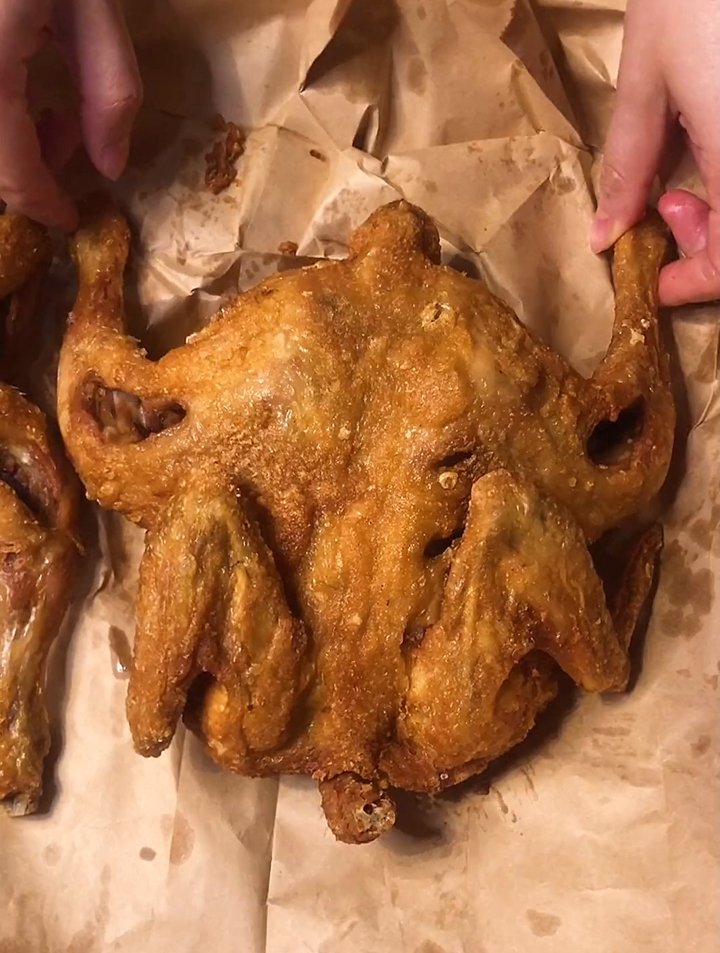 韩国传统市场老式炸鸡