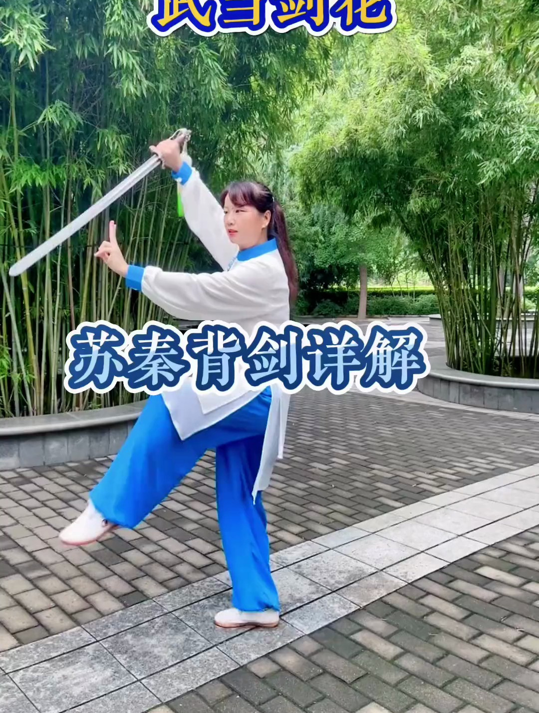 武当太极剑49式苏秦背剑剑花详解-度小视