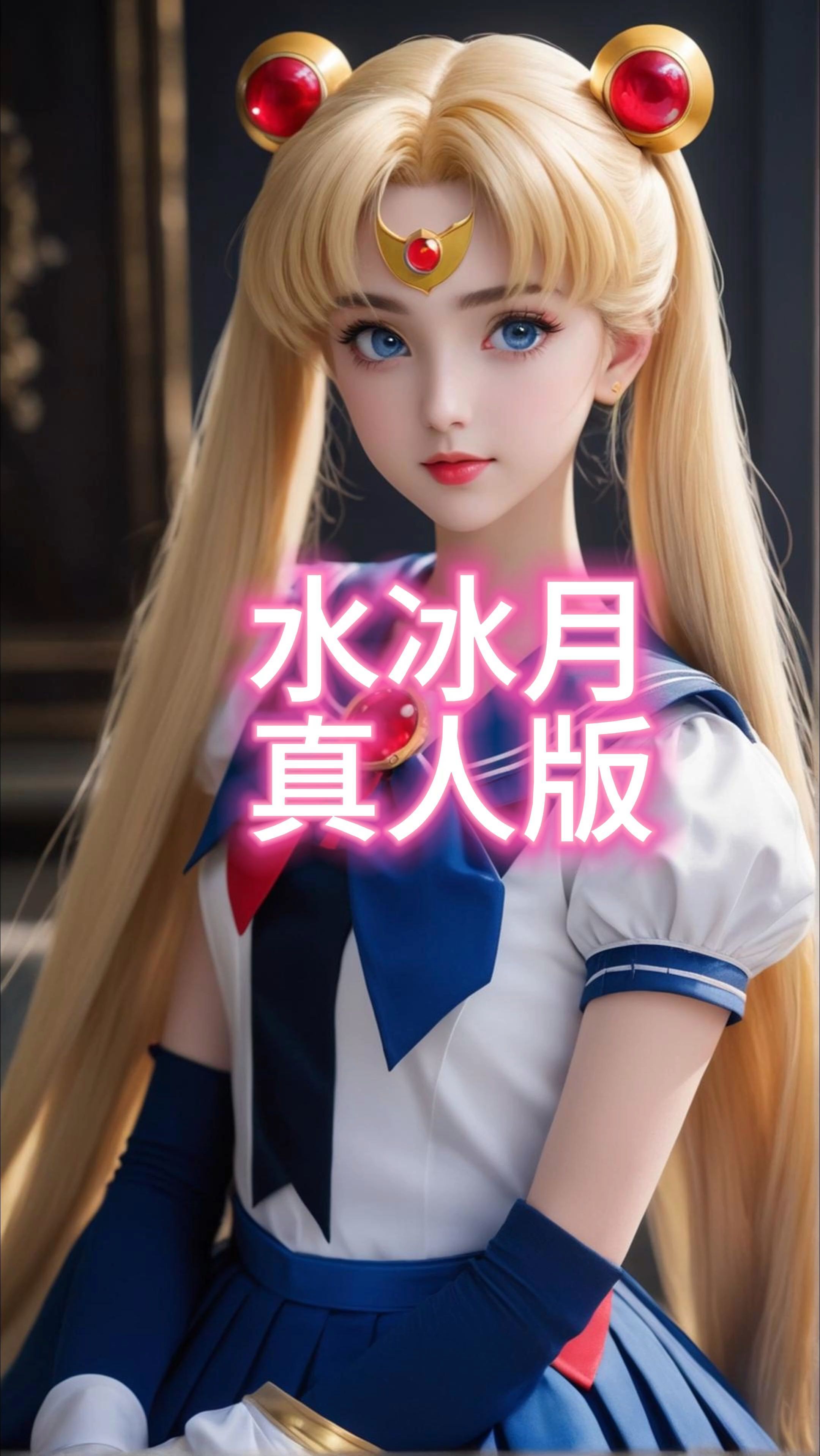 动漫人物水冰月美少女战士真人化ai原创画