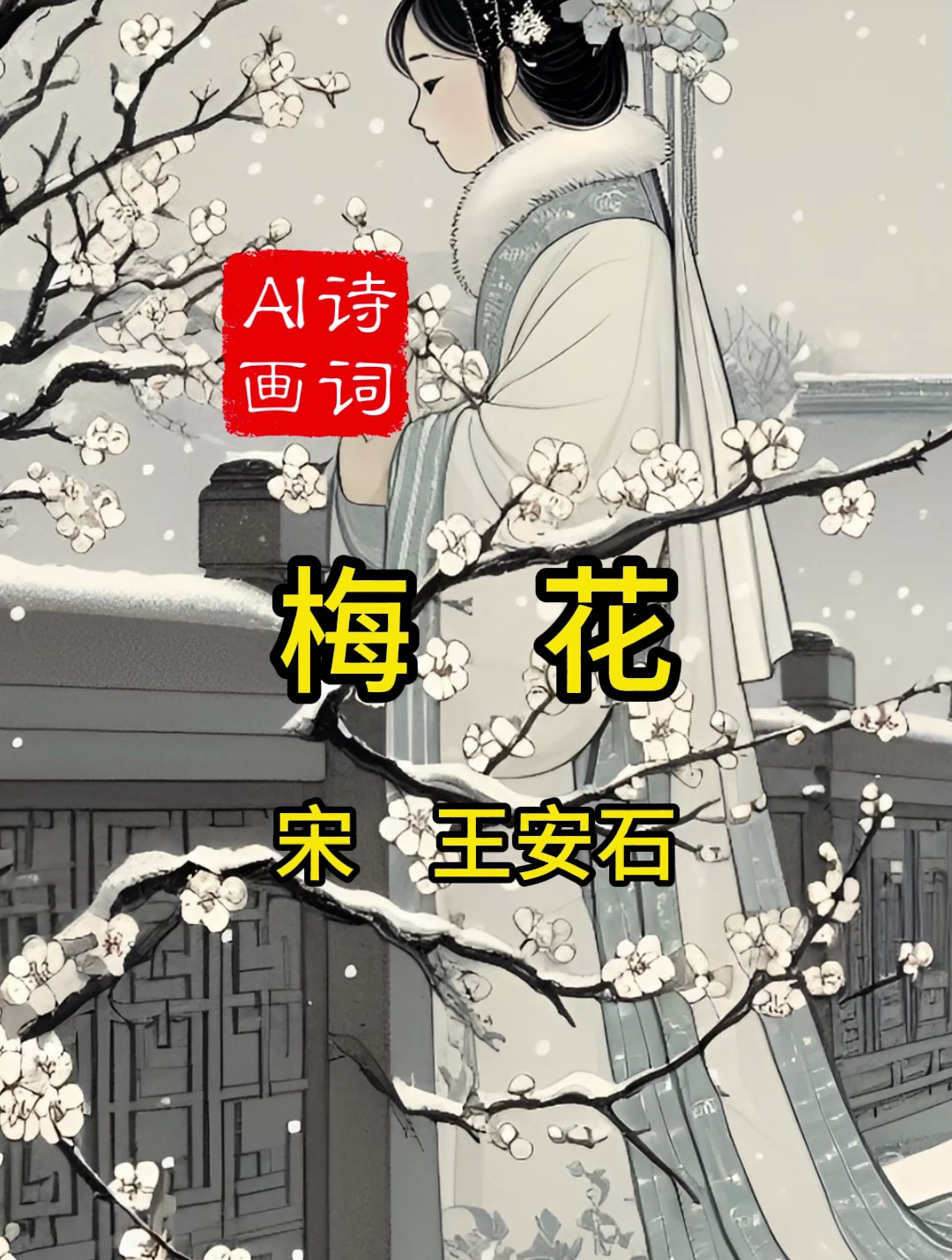 《梅花》宋 王安石 二年級古詩小學生必背