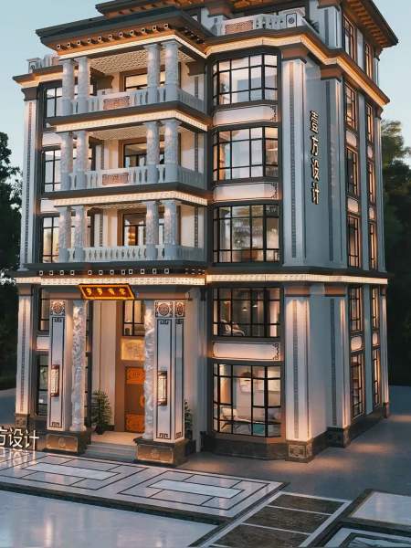 家族传承别墅高品位新中式豪宅