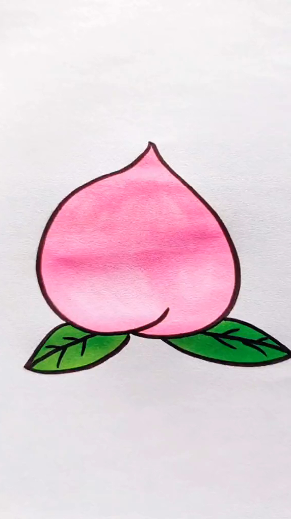 大桃子 儿童简笔画 马克笔上色-度小视