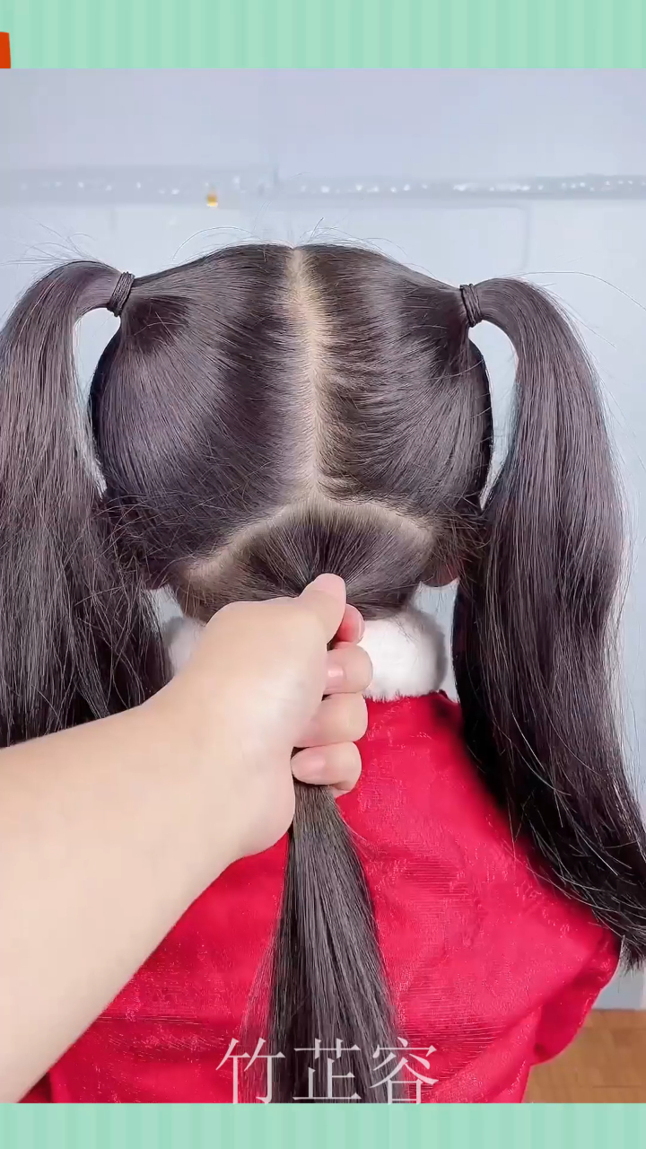 简单喜庆丸子头新年发型欢欢喜喜迎新年