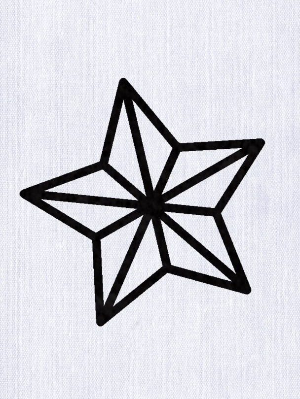 画一颗漂亮的五角星