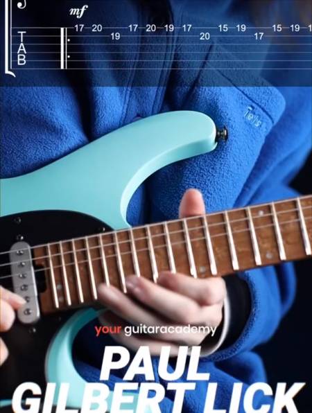 paul gilbert 的经典solo演奏,带吉他谱-度小视