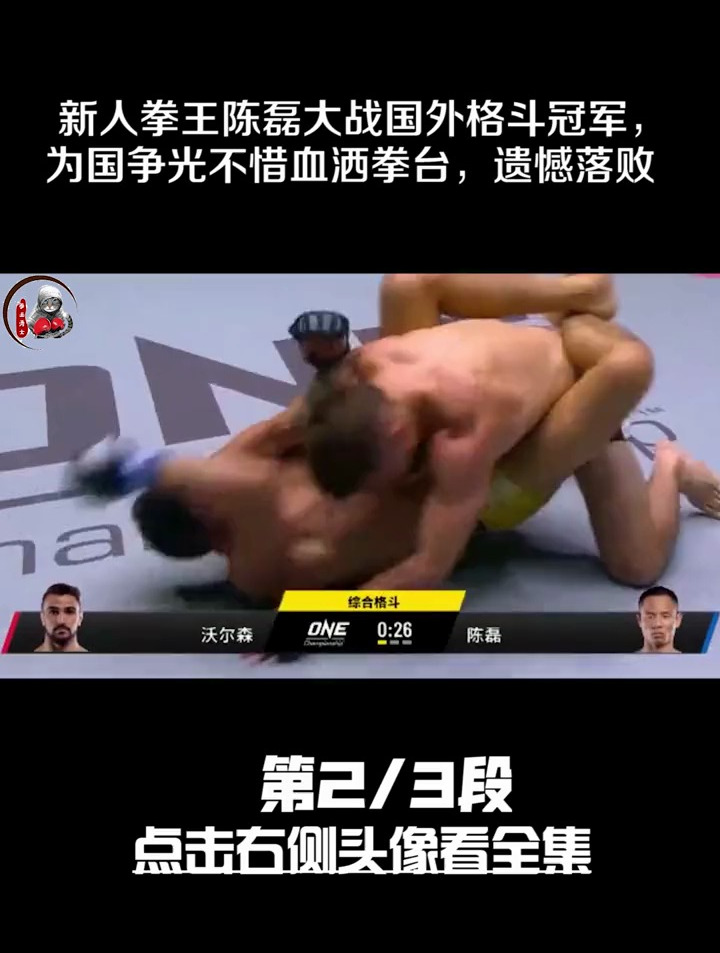 新人拳王陈磊大战国外格斗冠军,为国争光不惜血洒拳台2-度小视