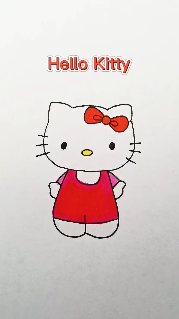 kt猫简笔画 儿童简笔画