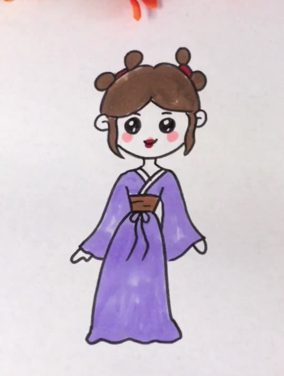 小女孩简笔画 零基础学画画 亲子简笔画 一学就会系列