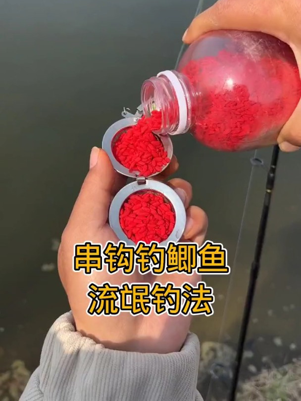 钓鱼老是空军只需一个小球用串钩钓鲫鱼时就能使鱼获翻好几倍
