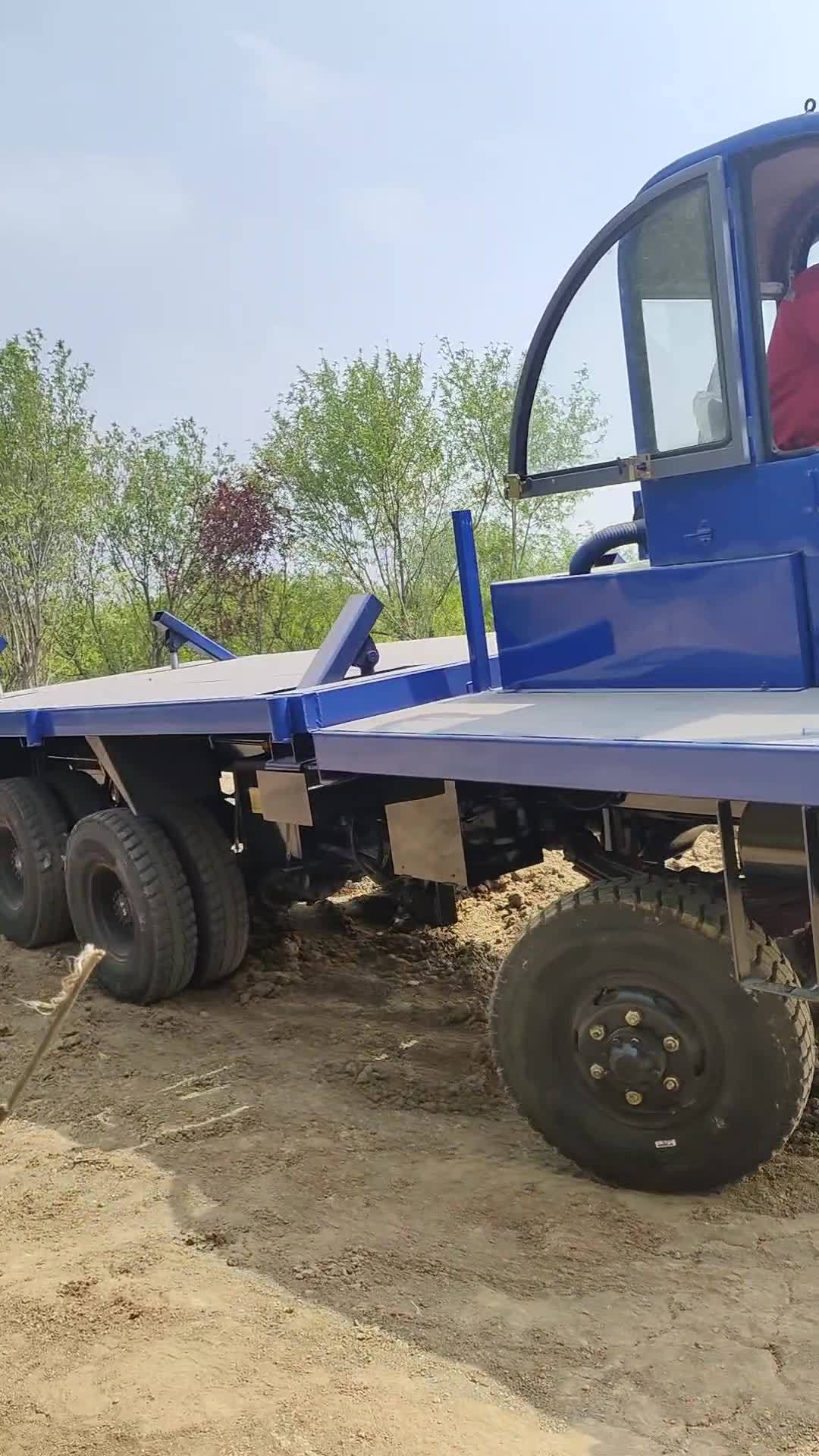 钢材运输车 六驱 钢筋运输机械 平板工程车-度小视