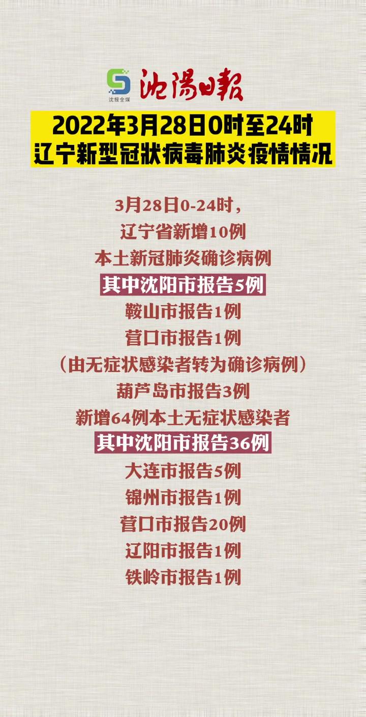 3月28日0时至24时辽宁新型冠状病毒肺炎疫情情况 疫情速报 辽宁 沈阳