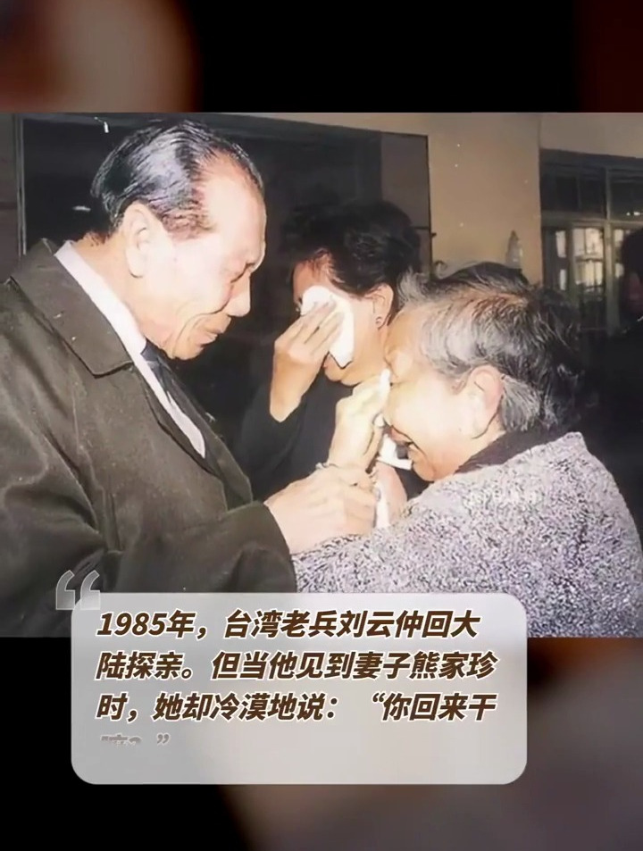 1985年,台湾老兵刘云仲回大陆探亲.但当他见到妻子熊家珍时-度小视