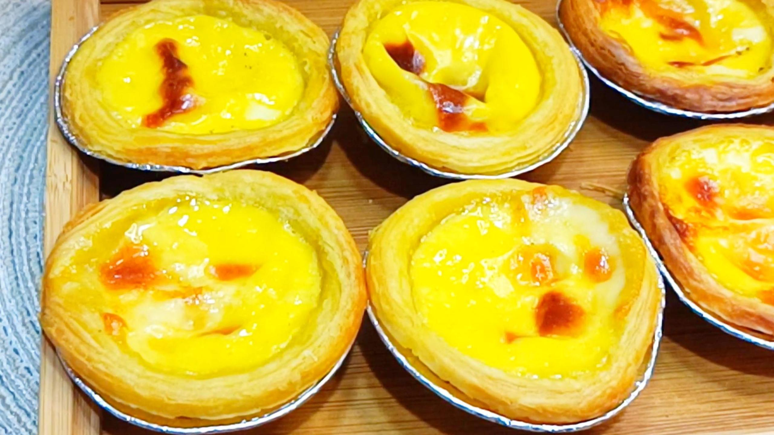 不用买蛋挞液,自己在家做奶香浓郁的蛋挞