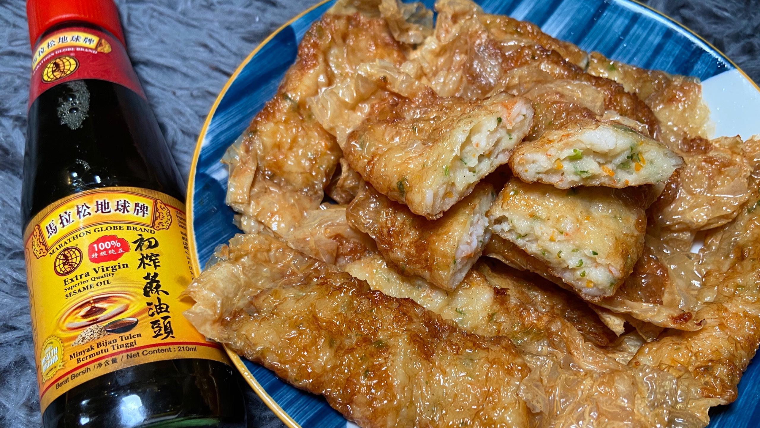 炸腐竹皮虾卷,酥脆鲜香,用料丰富,超满足超好吃