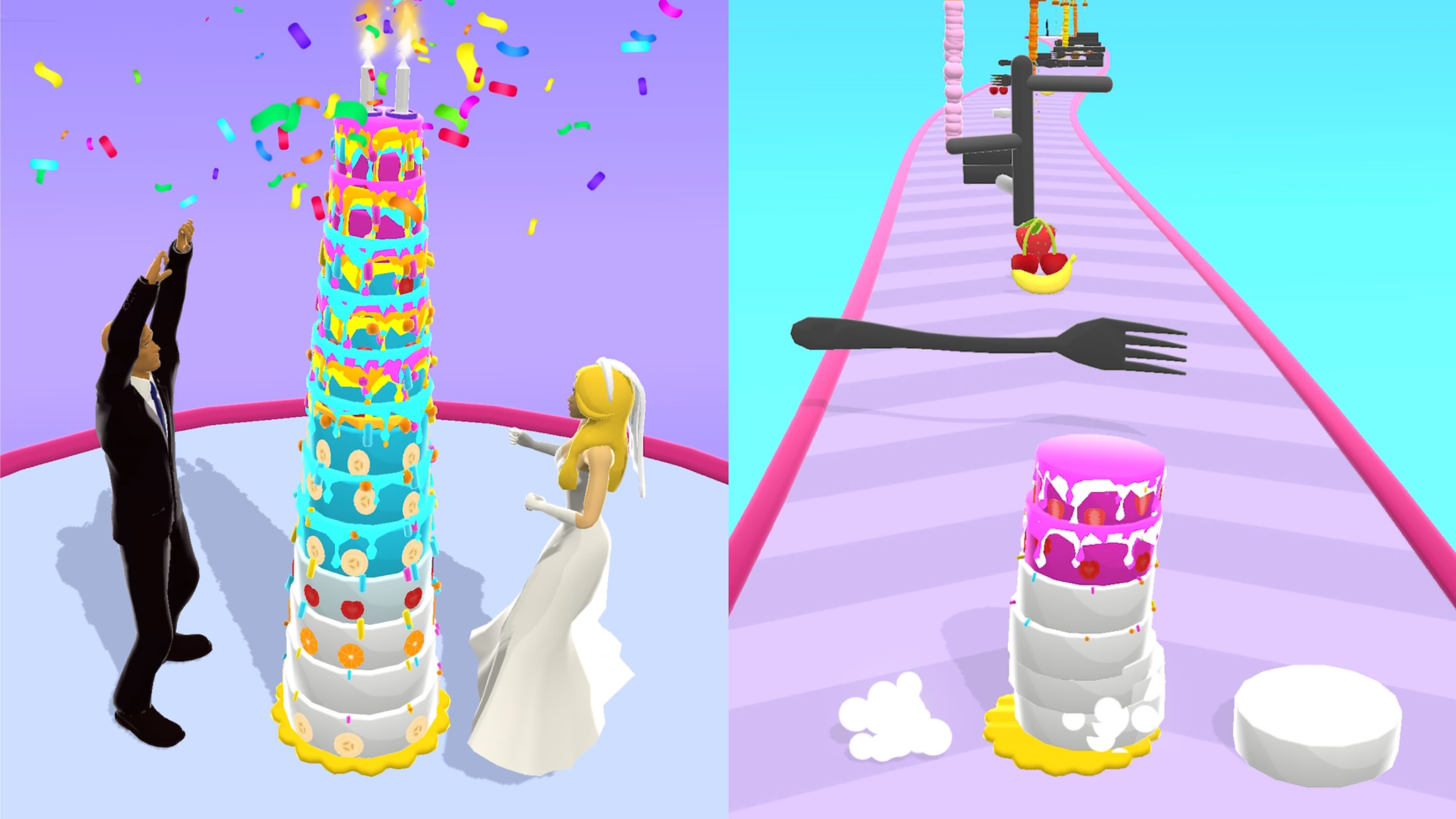 制作12层结婚典礼蛋糕,放12个草莓6个香蕉,这也太好看了