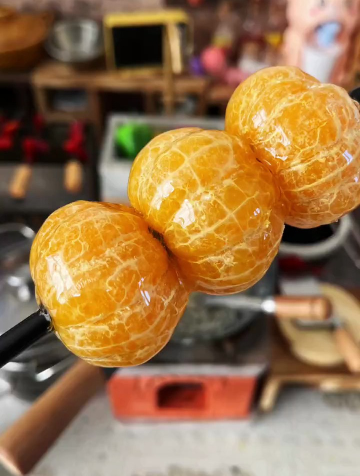 橘子糖葫芦,我真的是个天才,一次就成功了!-度小视