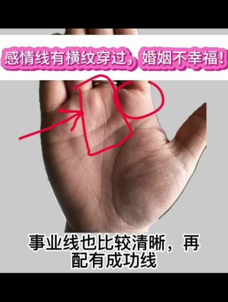 感情线有横纹穿过婚姻不幸福
