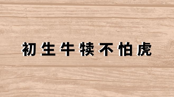 [图]经常说的初生牛犊不怕虎，你知道这个历史典故是怎么来的吗