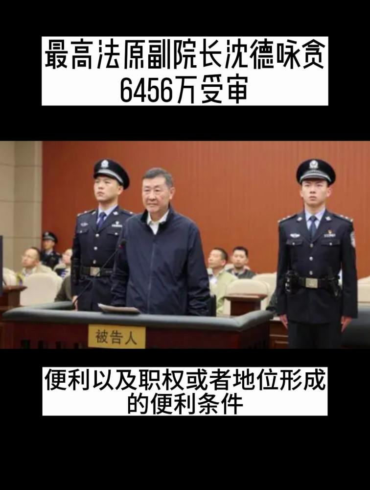 最高法Y副院长沈德咏贪6456万受审