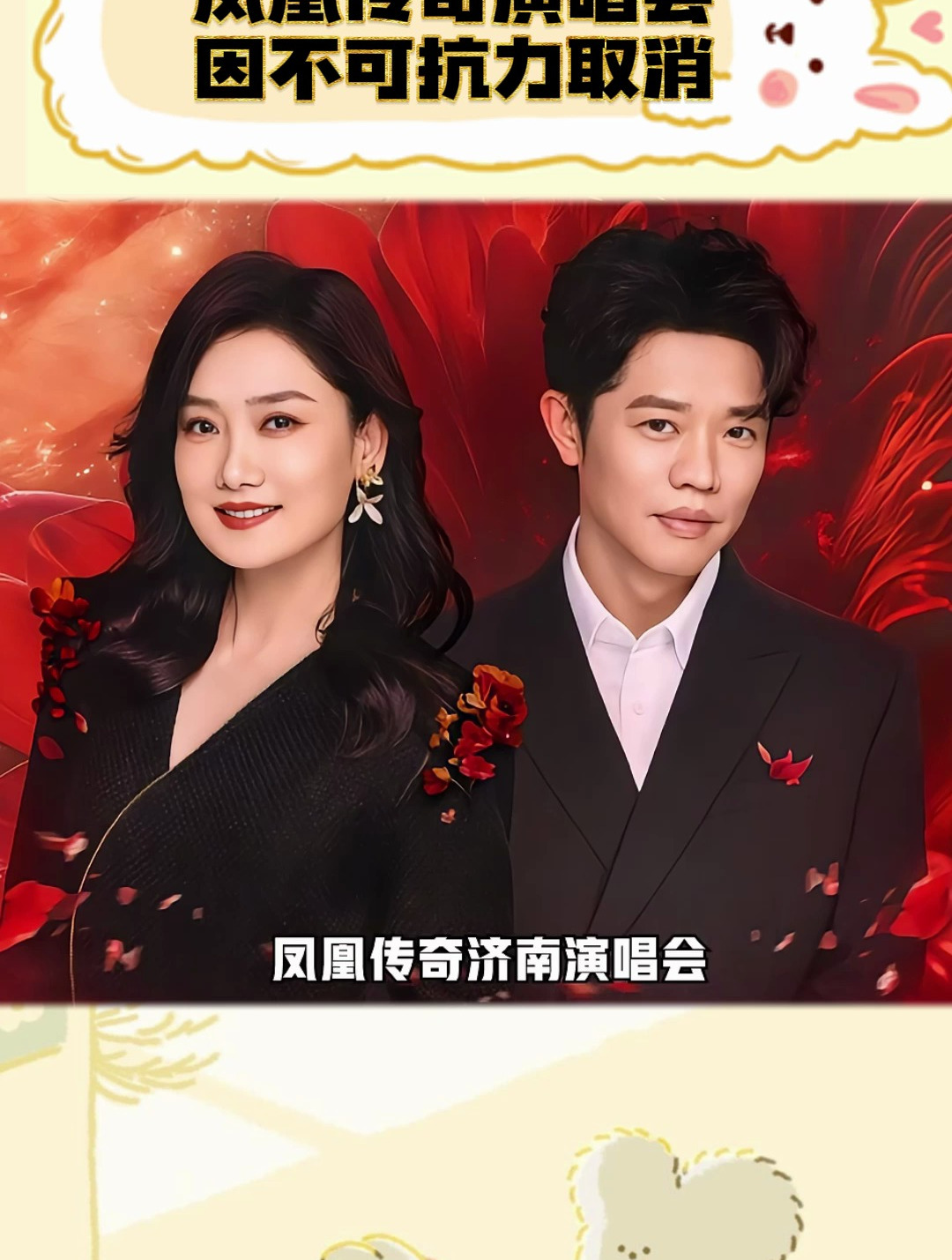 凤凰传奇演唱会因不可抗力取消实际原因是撞了男足泰山队主场比赛