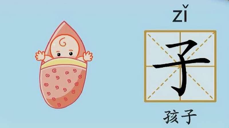 亲宝识字:学习汉字子的拼音组词笔画笔顺写法,母婴育儿,早期教育,好看视频
