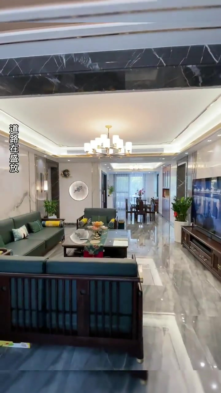 150平新中式,全屋瓷砖上墙,质感满满,越看越喜欢