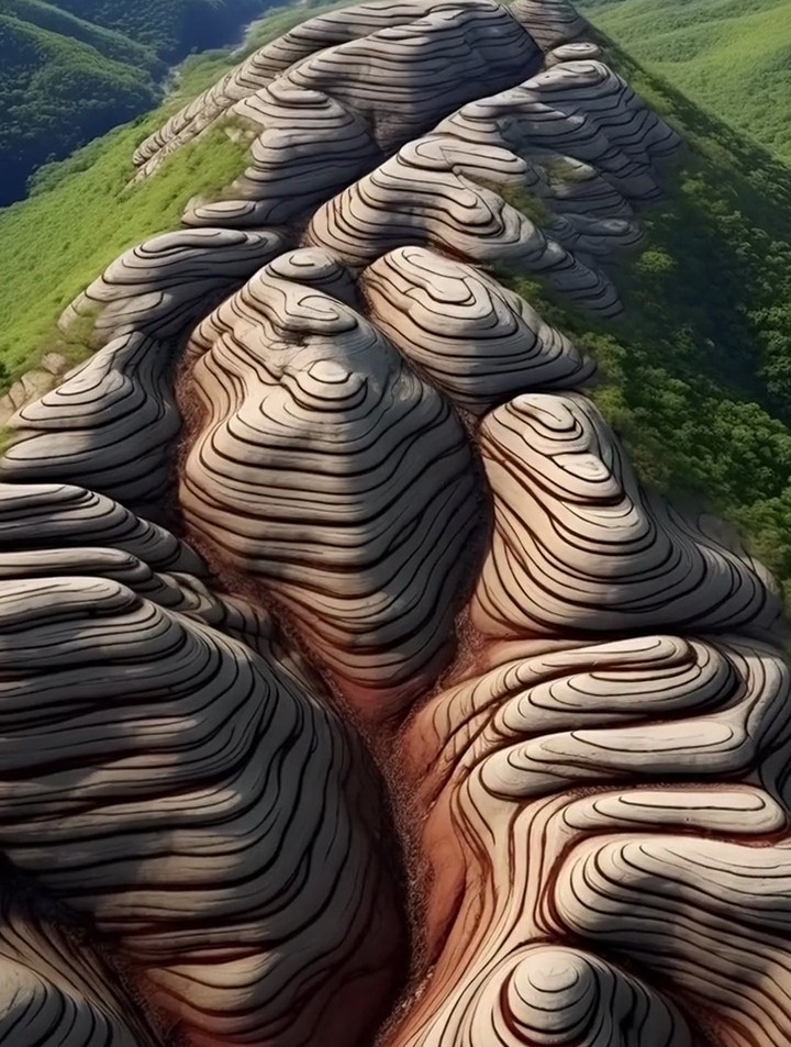 悬崖等高线图片