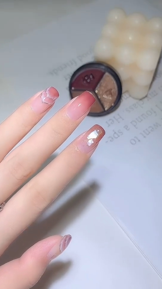 贝壳山丘纹渐变美甲,太温柔了