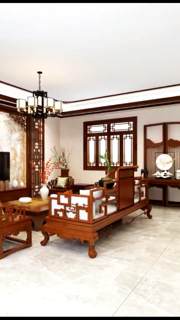 中式别墅红木客厅装修,让客人感到惊艳
