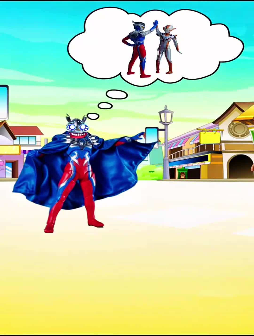 迪迦和赛罗流下了伤心的眼泪