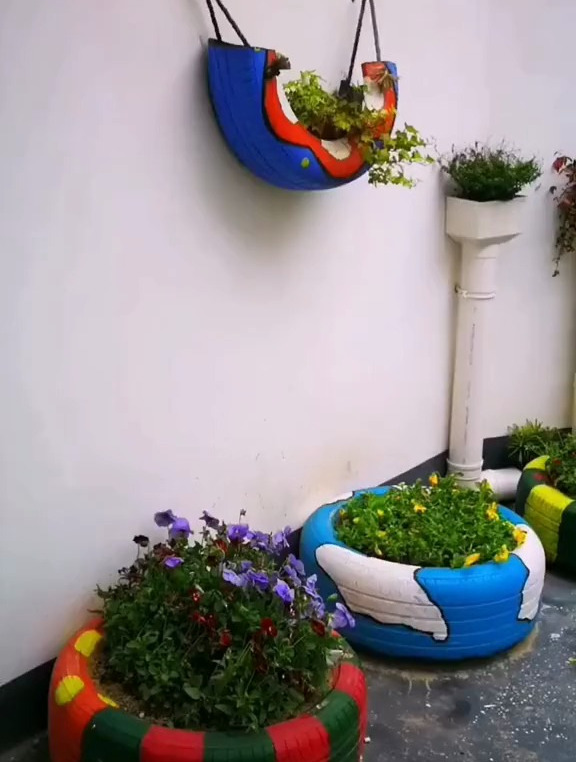 把家里的废旧轮胎利用起来吧