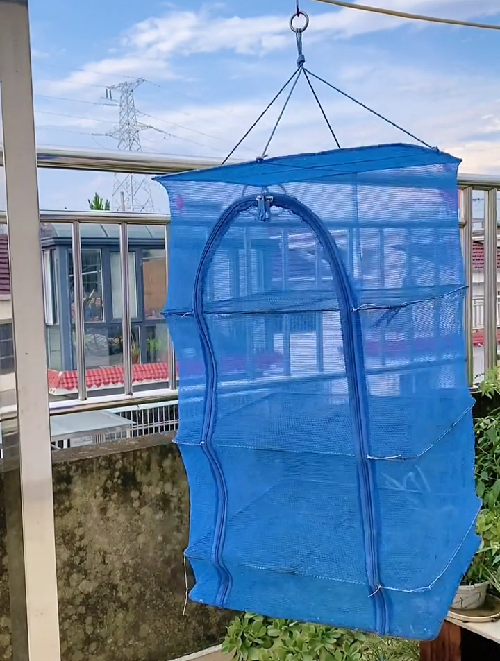晒干网晒渔网家用食物神器大号干货可折叠防蝇笼晾晒鱼干晒菜网架