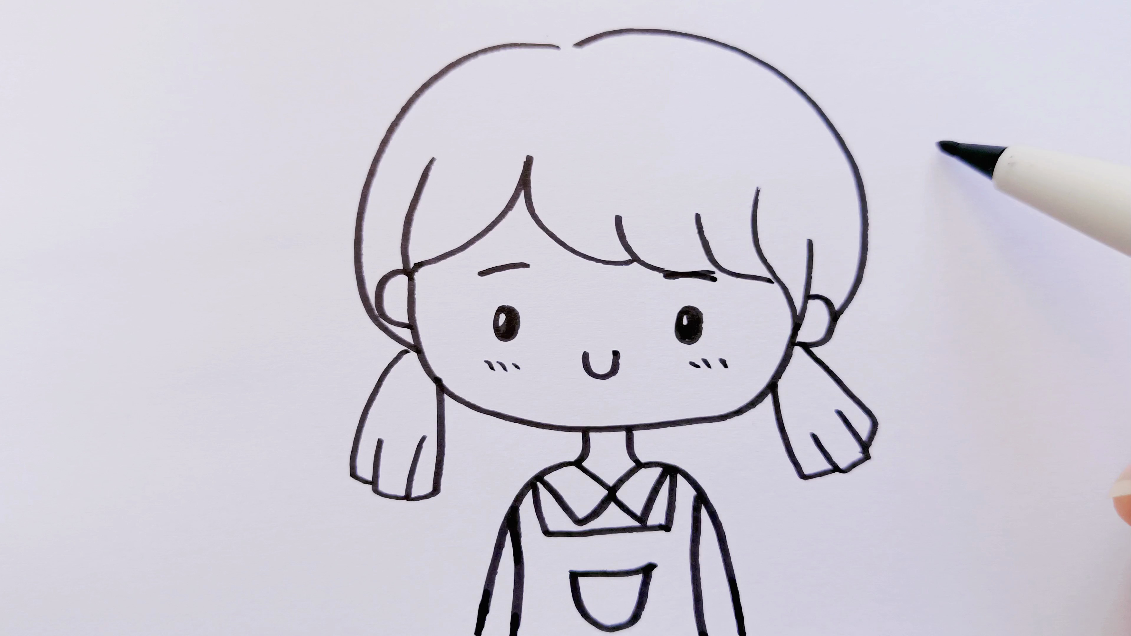 简单画女孩子头像