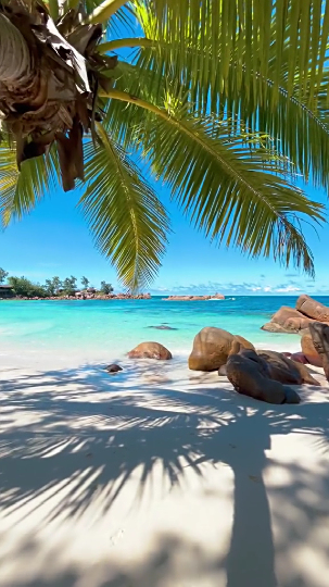 美丽的沙滩,风和日丽的天气,如画般的海景
