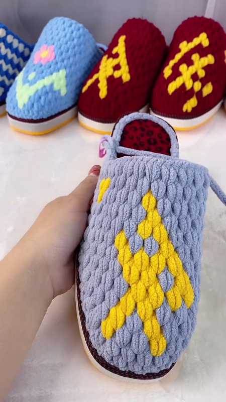 纯手工编织拖鞋冰条线手工拖鞋教程平安右脚全教程14-度小视