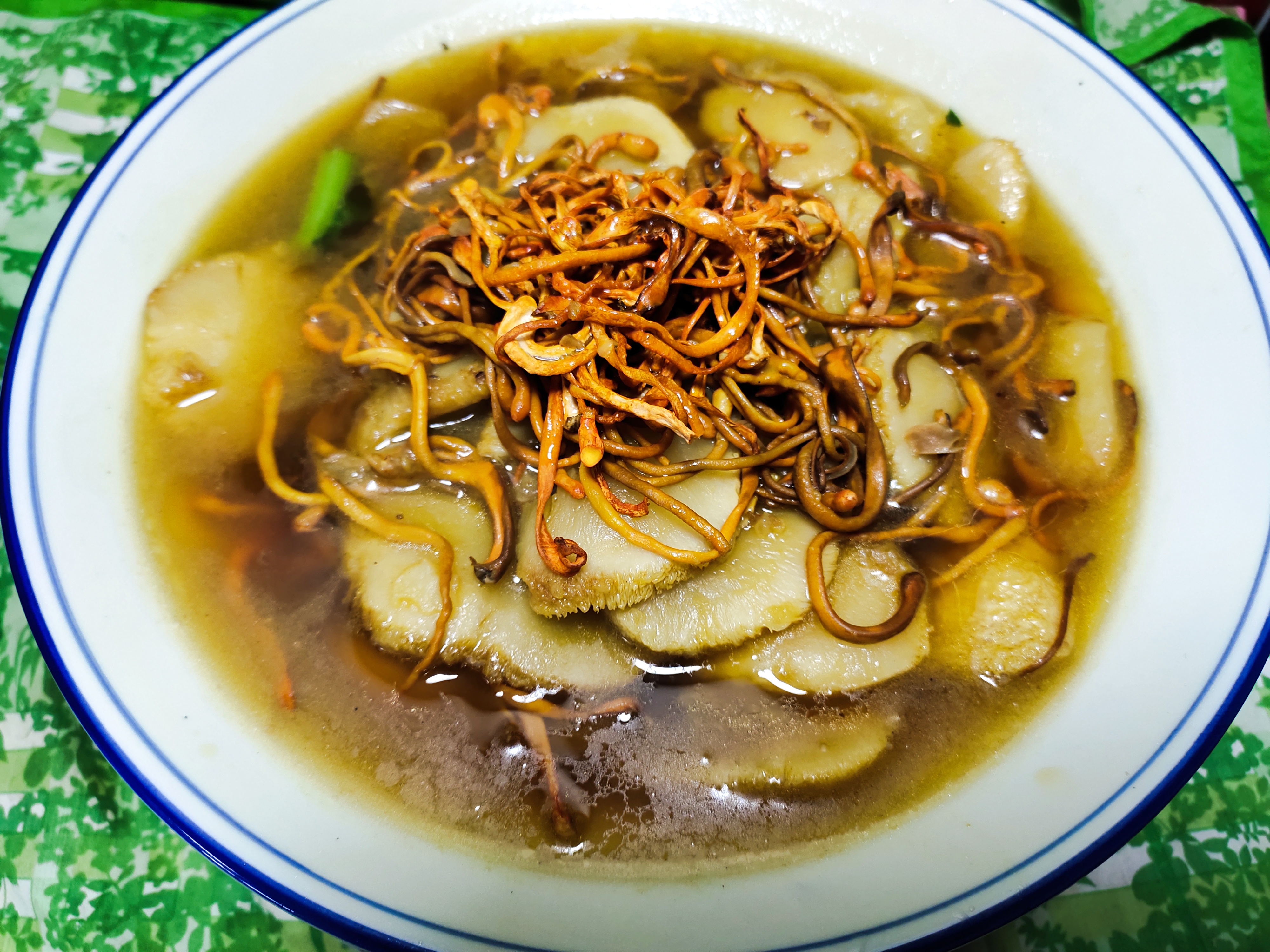 关德财老师教做素菜 虫草花炖猴头菇