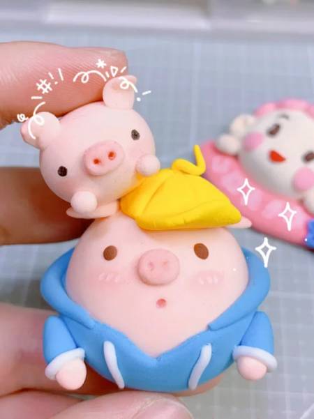 超轻粘土做一只可爱的小猪猪教程来啦-度小视