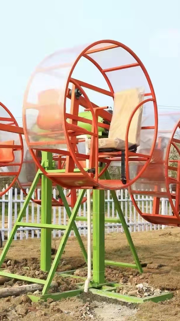 小型娱乐设施脚踏乾坤户外游乐园,无动力乐园设备