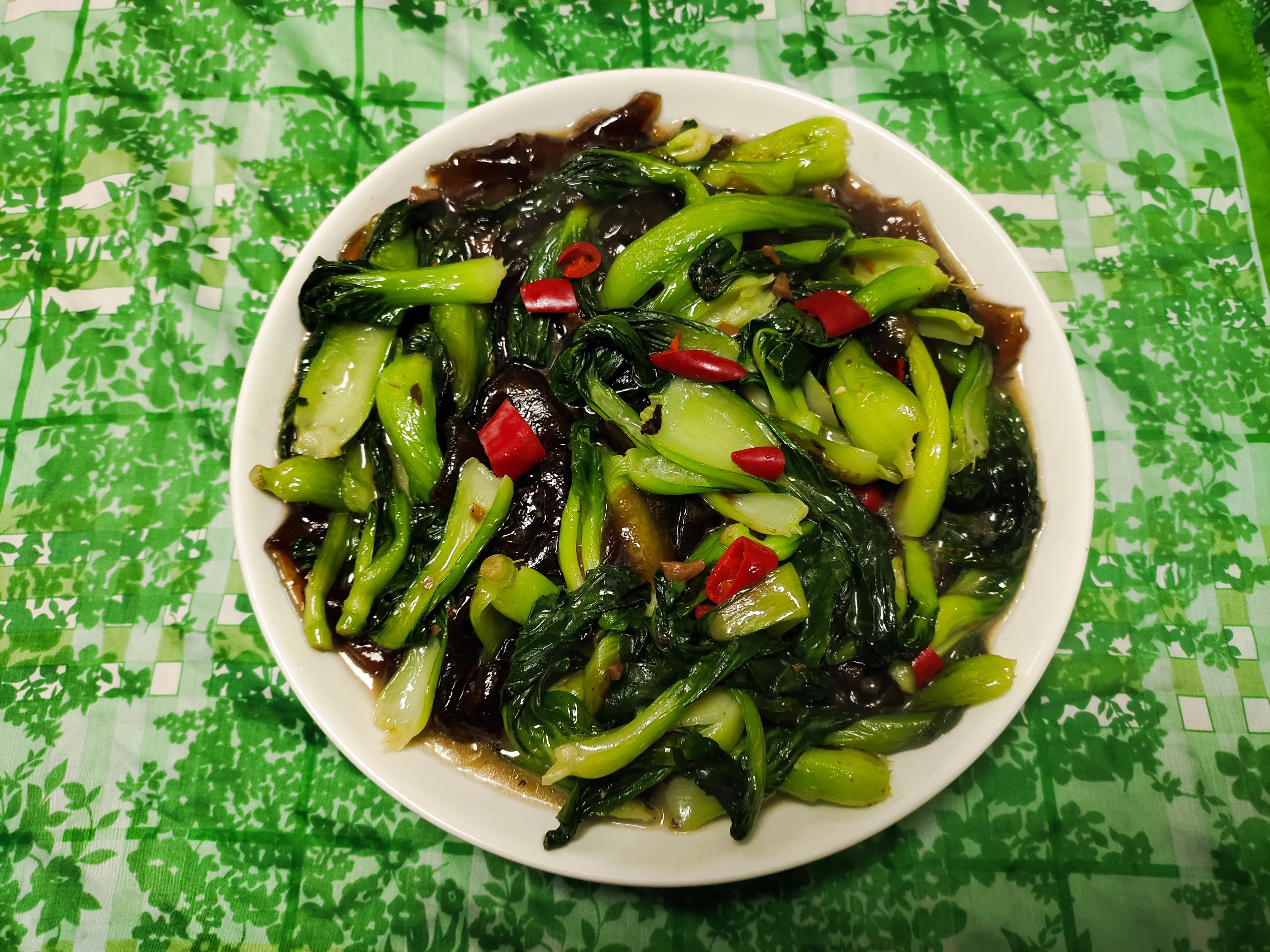 关德财老师教做素菜 油菜烧拉皮