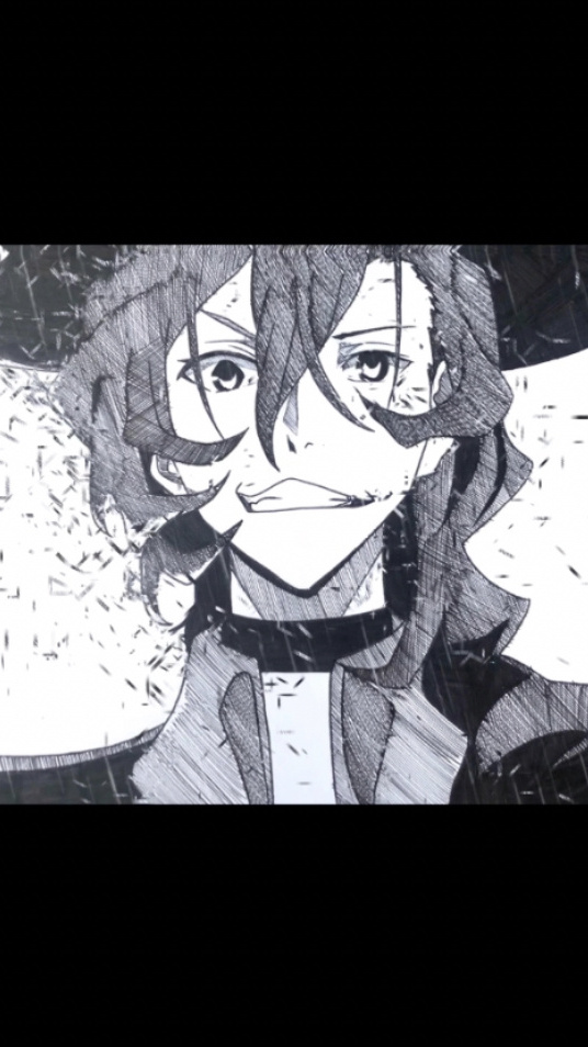 黑白排线手绘练习日常中也