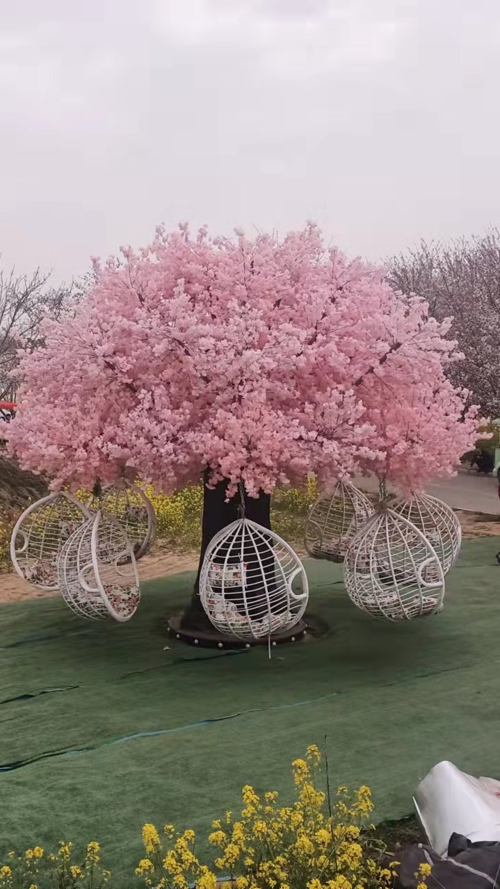 春天浪漫的粉色樱花网红树,适合景区,农场,商场等