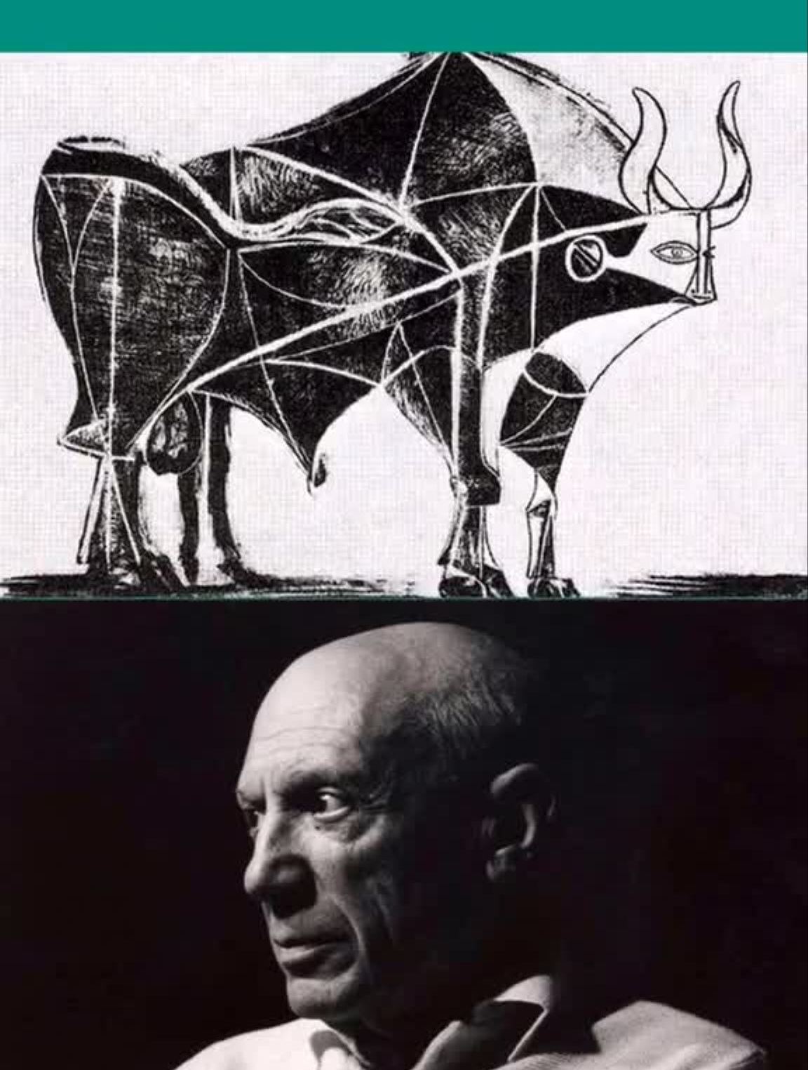 毕加索牛头画图片