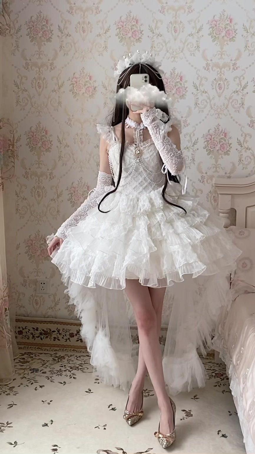 原来高腰短裙上身这么显腿长吗lolitalo裙安利lo裙