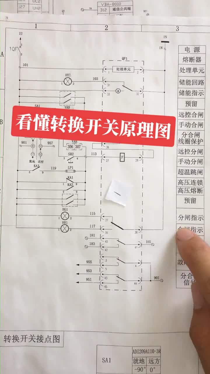 手动自动转换开关接线图片