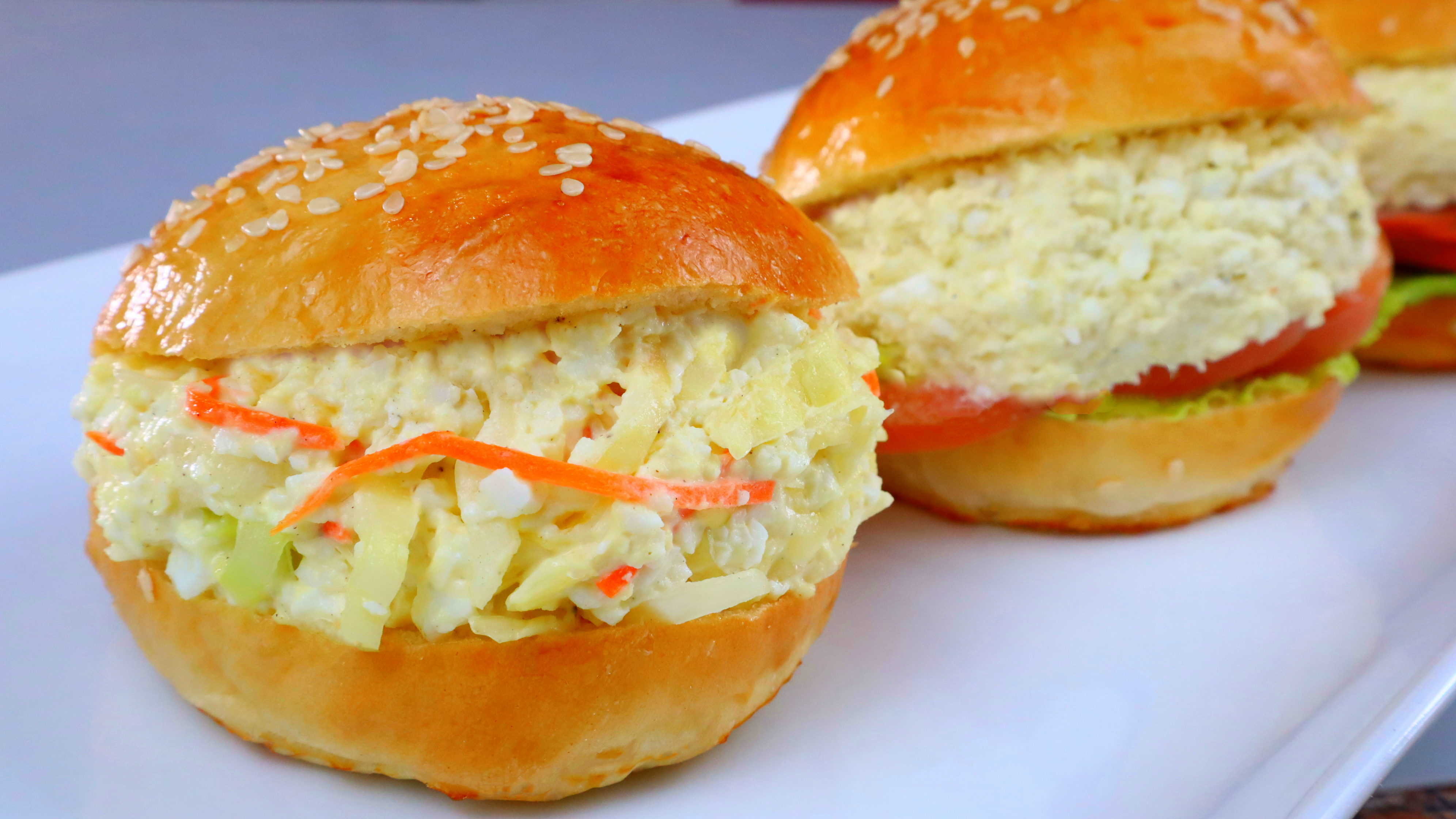 美味的早餐面包，简单快速几分钟自己轻松搞定，多种口味像汉堡！