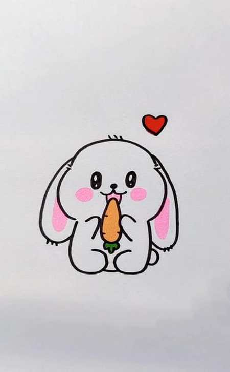 小兔子这样画超可爱哦育儿简笔画一起学画画