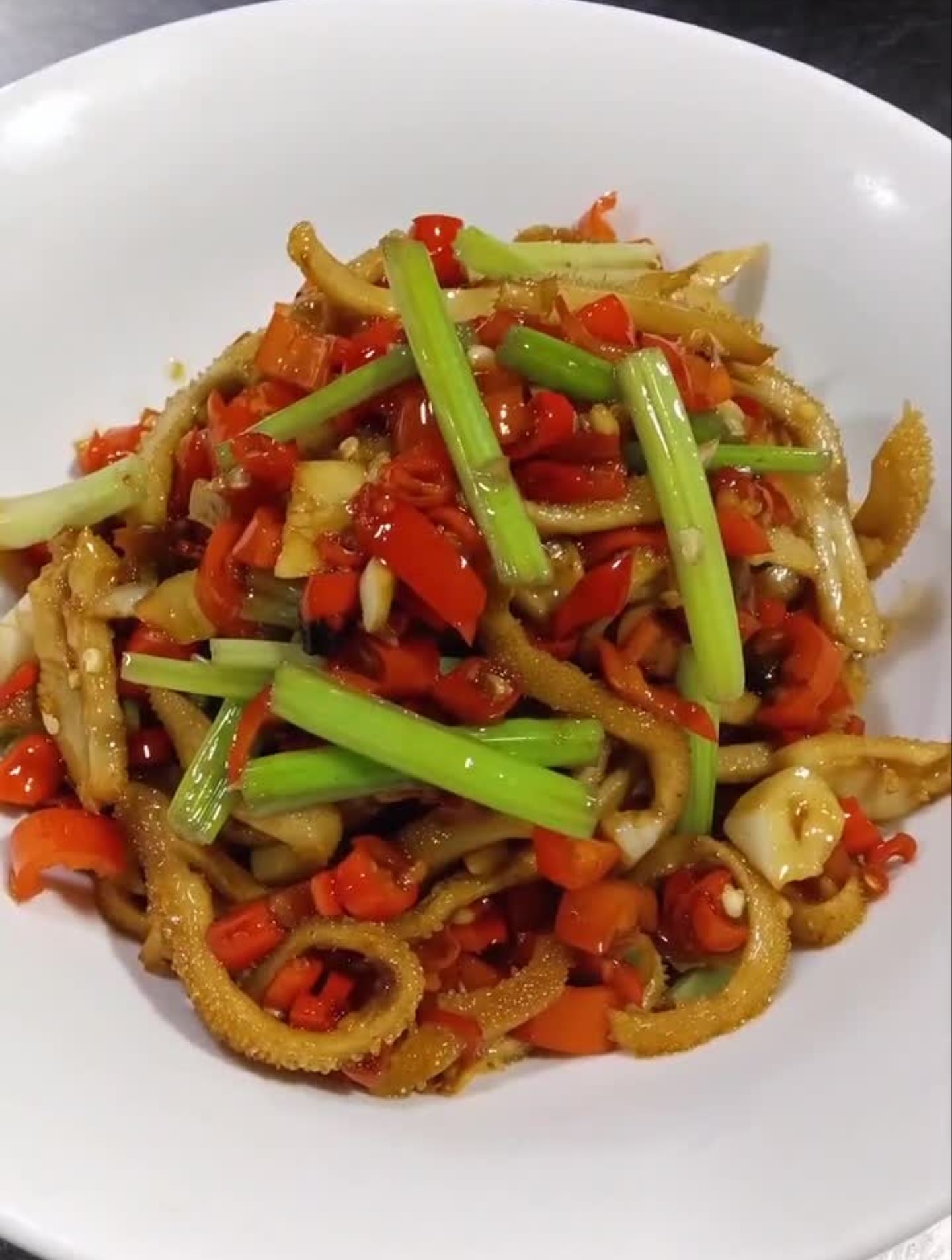 小炒羊肚丝舌尖上的美食私房菜教学-度小视