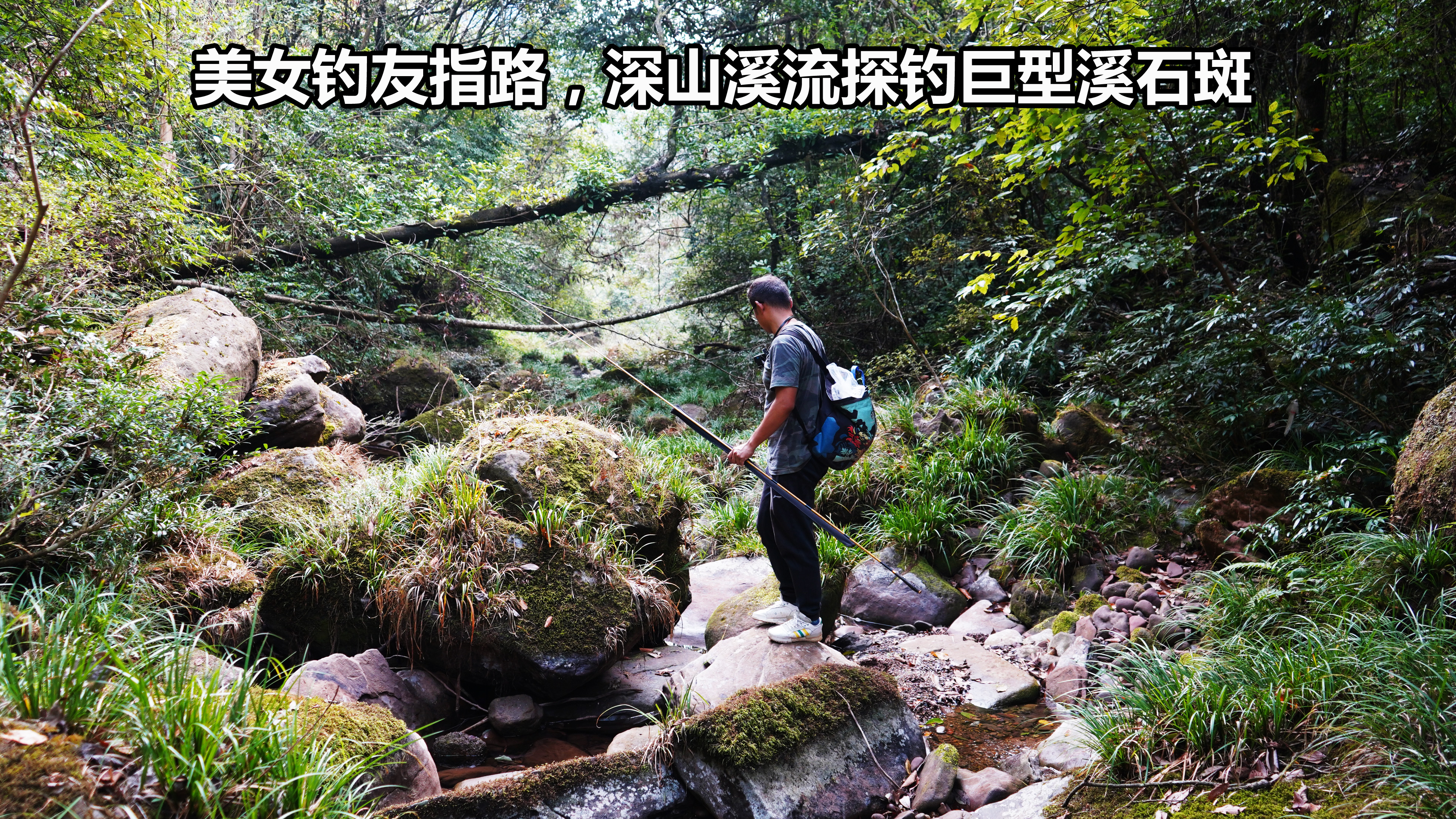 美女钓友指路,深山发现很多巨型溪石斑,刚钓到第二条就不对劲了