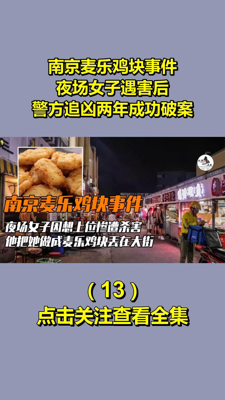 南京麦乐鸡块事件夜场女子遇害后警方追凶两年成功破案13