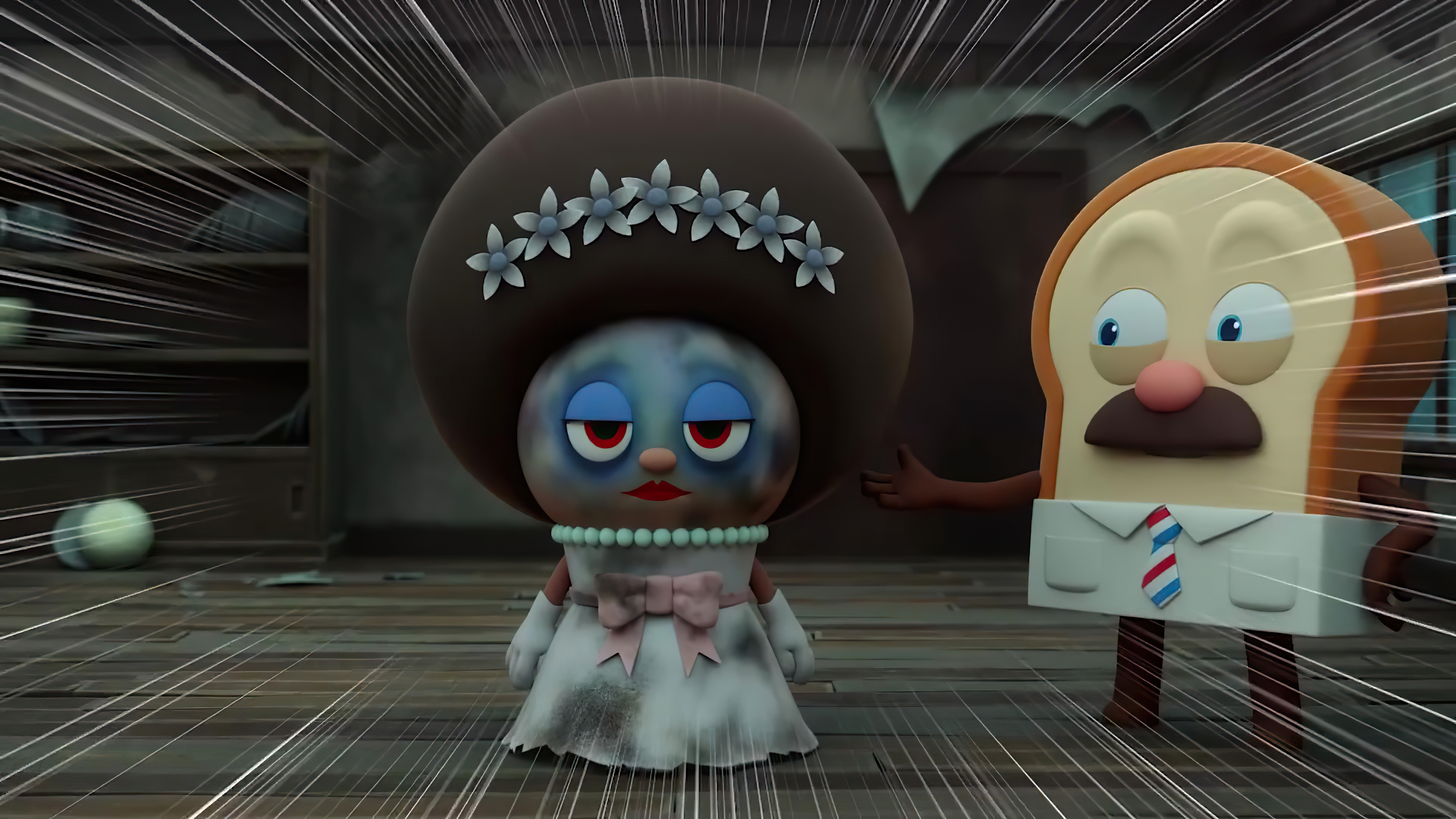 为了寻找宝藏,托尼勇闯鬼屋,搞笑动画《面包城的故事》